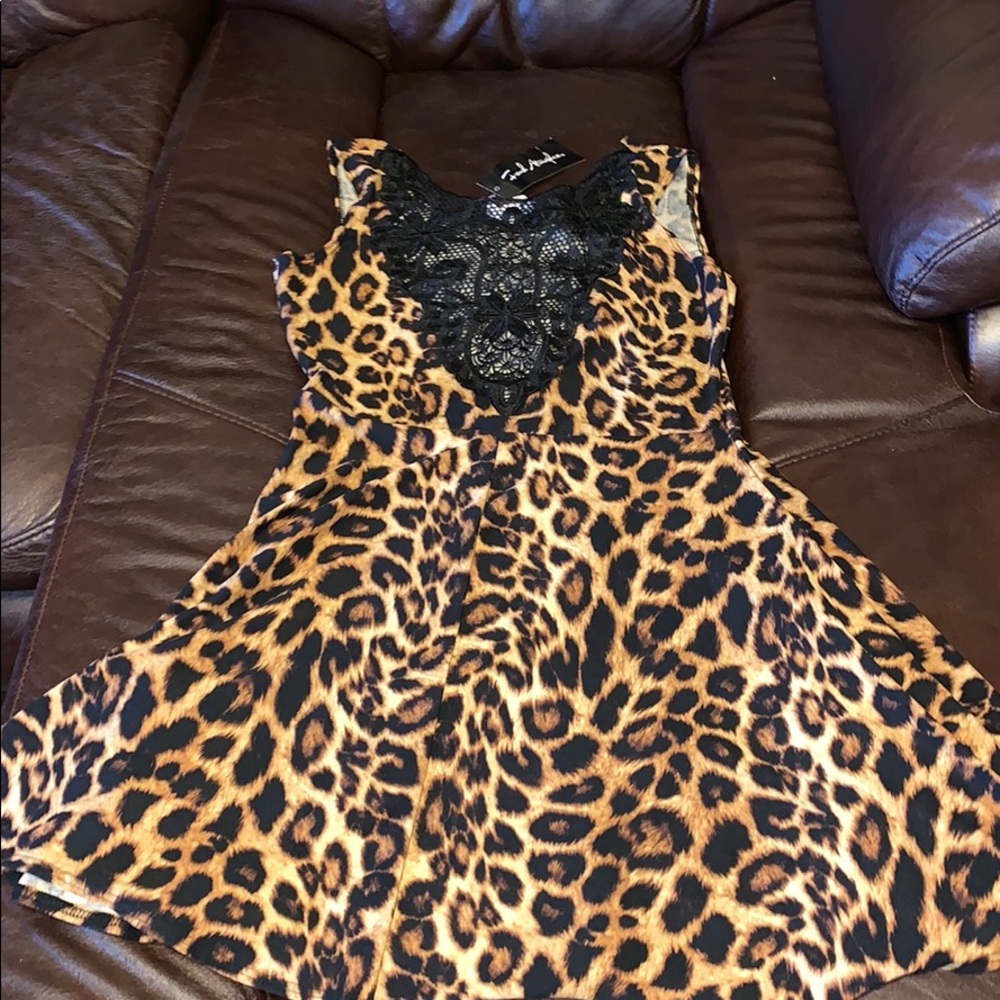 Animal print skater dress